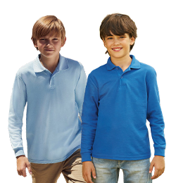 Kids Long Sleeve Polo Shirts
